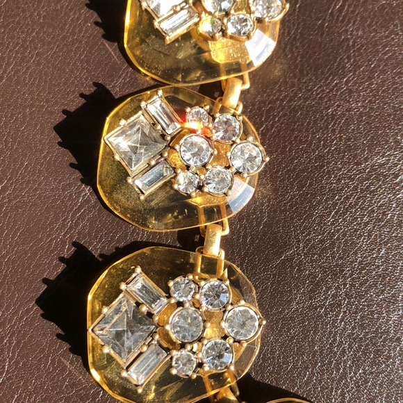 J Crew Crystal & Yellow lucite Necklace - Picture 7 of 9